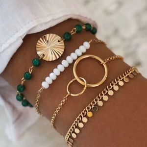 Layered bracelet four piece set NWT